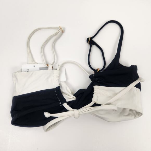 L*Space Ringo Bikini Top in Black & Cream Size Small NWT Adjustable - Picture 3 of 5